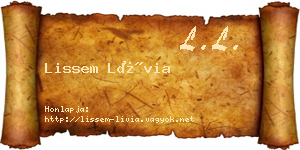Lissem Lívia névjegykártya